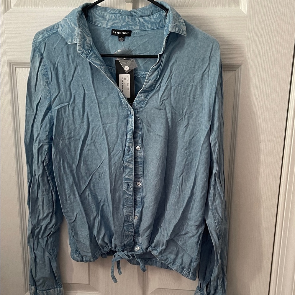 Style Envy Light Blue Casual Shirt